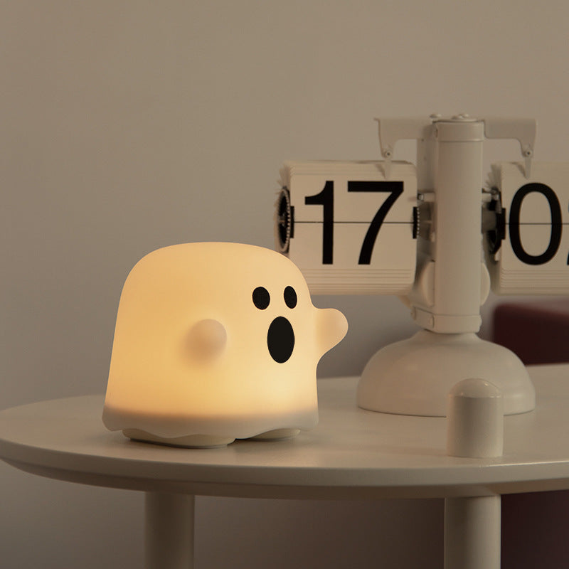 Lampe de nuit LED fantôme d'Halloween Squishy Tap Tap