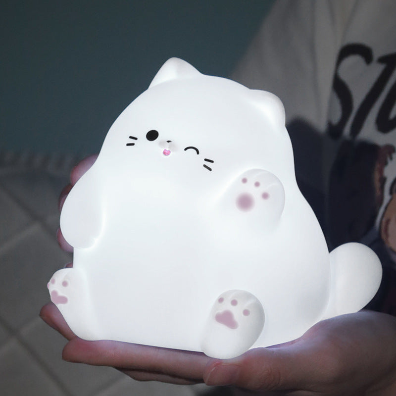 Squishy Winkekatze LED-Nachtlicht aus Silikon – perfektes Geschenk für Kinder und Mädchen