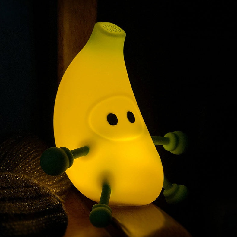 Squishy Silikon-Bananen-LED-Nachtlicht – perfektes Geschenk für Kinder und Mädchen