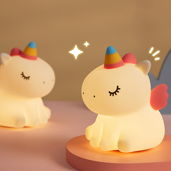 Veilleuse licorne LED Squishy Tap Lamp Meilleur cadeau pour bébé et fille