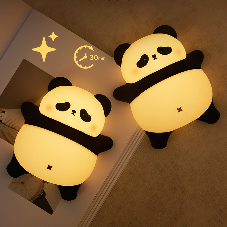 Liegender fauler Panda Nachtlicht LED Wasserhahn Lampe Bestes Geschenk für Baby und Mädchen