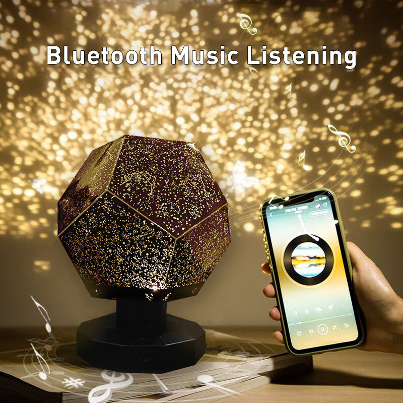 Lampe de projection de ciel étoilé LED Bluetooth atmosphère cosmique cadeau veilleuse