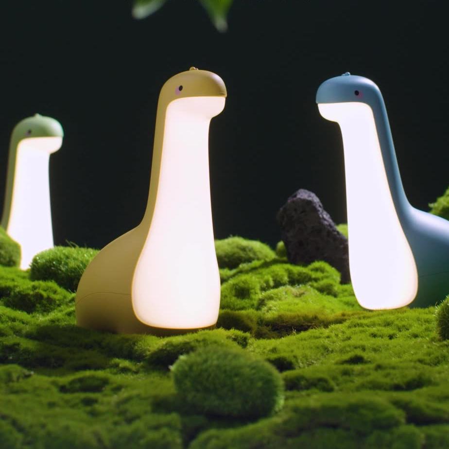 Squishy Silicone Long Neck Dinosaur LED Night Light - Perfect Gift for Kids and Girls