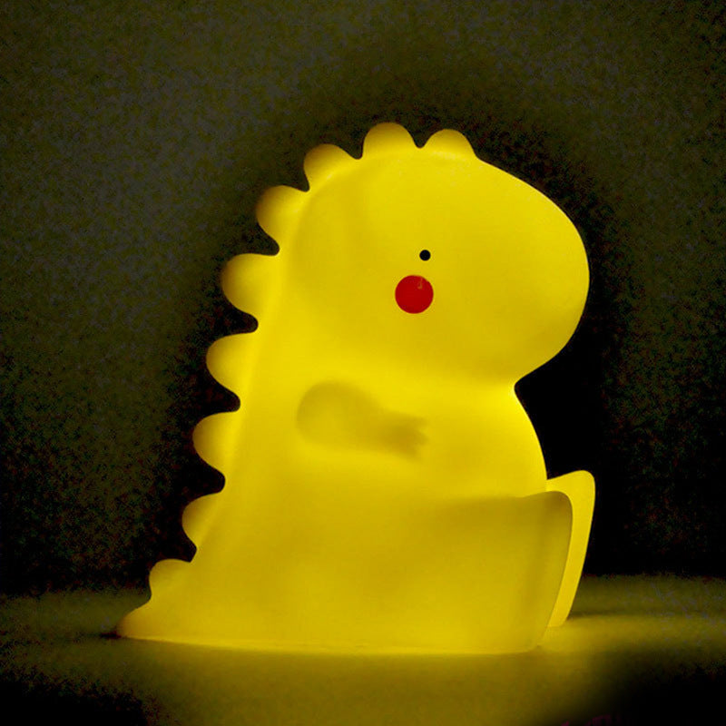 Squishy Silicone Baby Dinosaur LED Night Light - Perfect Gift for Kids and Girls