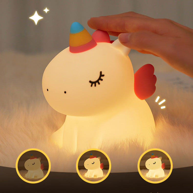 Veilleuse licorne LED Squishy Tap Lamp Meilleur cadeau pour bébé et fille