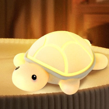 Squishy Silicone Cute Turtle LED Night Light - Perfect Gift for Kids and Girls