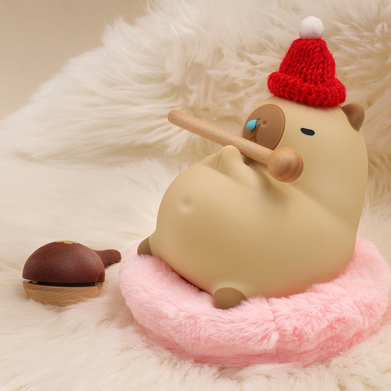 Squishy Silikon Snotty Capybara LED-Nachtlicht - Perfektes Geschenk für Kinder und Mädchen