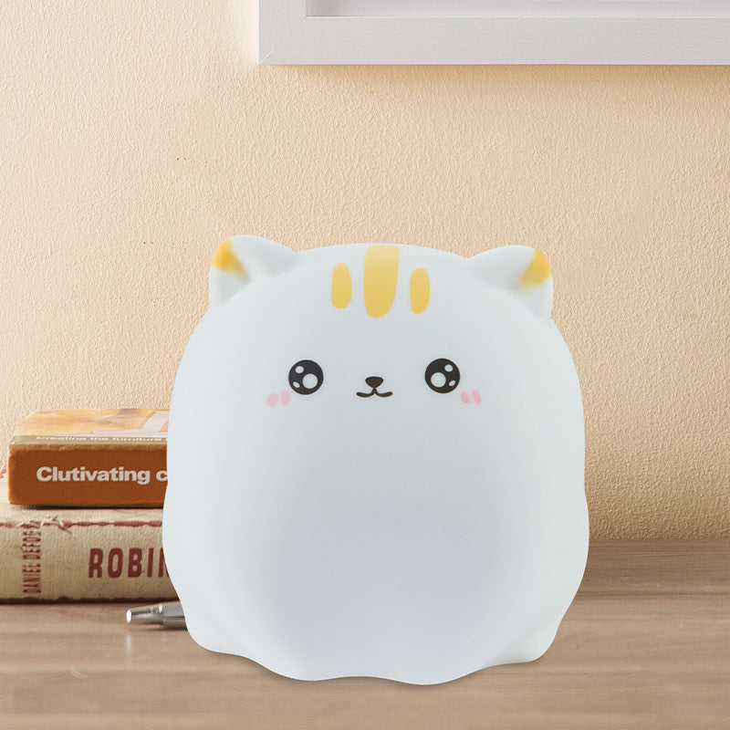 Veilleuse LED en silicone squishy en forme de chat Kawaii - Cadeau idéal pour les enfants et les filles