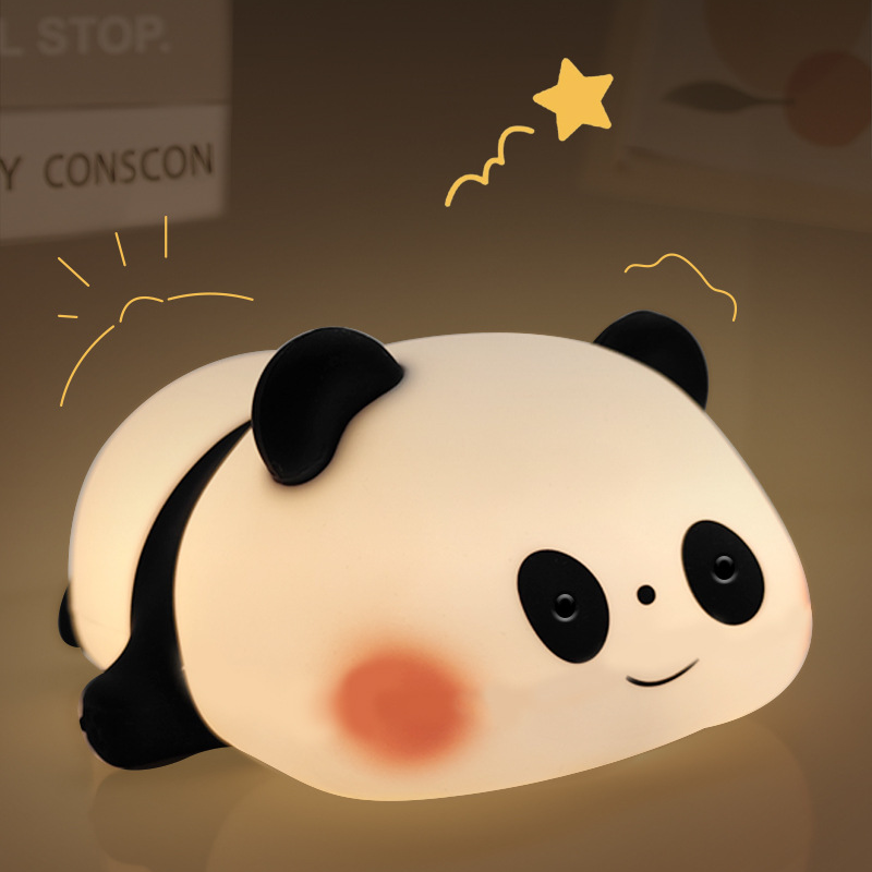 Veilleuse LED en silicone en forme de panda - Cadeau idéal pour les enfants et les filles 