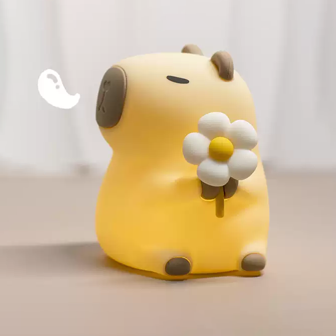 Veilleuse en silicone squishy Capybara - Cadeau idéal pour les enfants et les filles