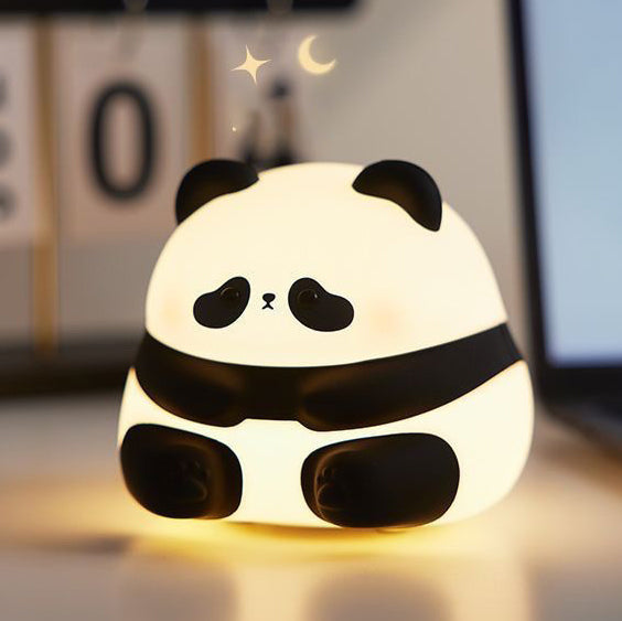 Veilleuse LED en silicone squishy en forme de panda charmant - Cadeau idéal pour les enfants et les filles