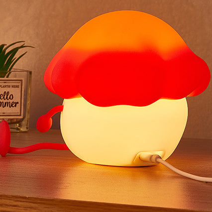 Veilleuse LED en forme de champignon en silicone souple, idéal comme cadeau pour bébé et fille