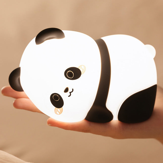 Veilleuse LED en silicone souple en forme de panda coquin - Cadeau idéal pour les enfants et les filles