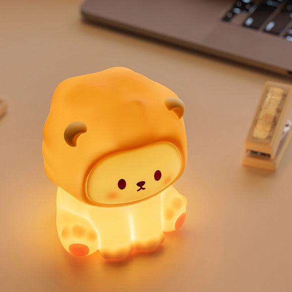 Squishy Silikon-Löwe-LED-Nachtlicht – perfektes Geschenk für Kinder und Mädchen