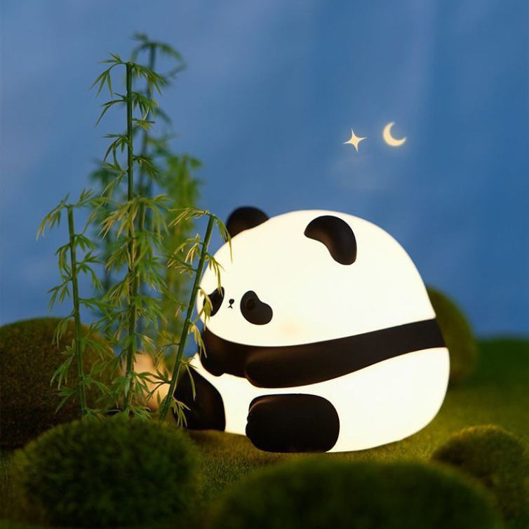 Squishy Silikon Charming Panda LED Nachtlicht - perfektes Geschenk für Kinder und Mädchen