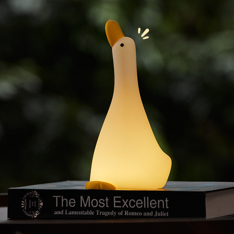 Süße Ente LED Squishy Nachtlicht für Geschenk USB wiederaufladbare Ente Lampe