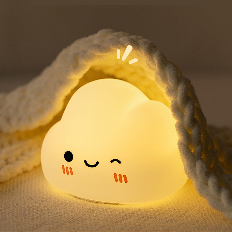 Lampe de nuit LED à motif de nuages ​​souriants