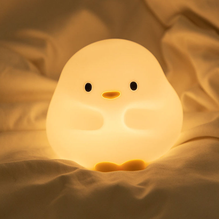 Kuscheliges Enten-Nachtlicht, LED, matschig, Silikon, Wasserhahn-Lampe, bestes Geschenk für Baby und Mädchen