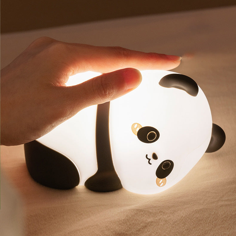 Veilleuse LED en silicone souple en forme de panda coquin - Cadeau idéal pour les enfants et les filles