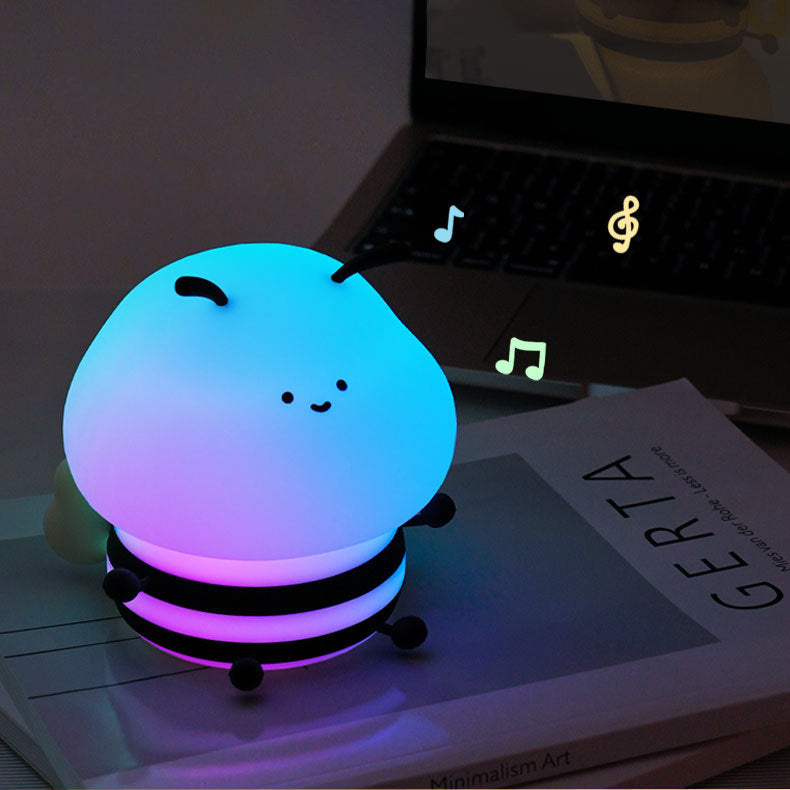 Veilleuse LED en silicone en forme d'abeille - Cadeau idéal pour les enfants et les filles