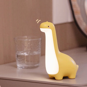 Squishy Silicone Dinosaur LED Night Light - Perfect Gift for Kids and Girls