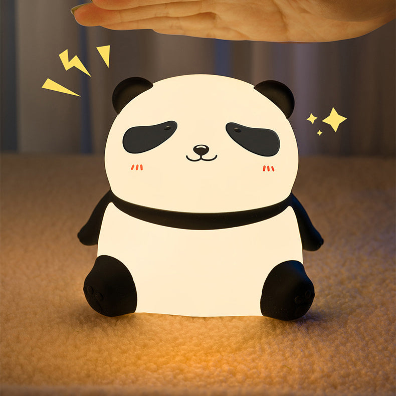 Squishy Relaxed Panda LED-Nachtlicht aus Silikon – perfektes Geschenk für Kinder und Mädchen