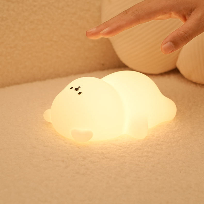 Chubby Bear Nachtlicht 8 Farben LED Squishy Silikon Tap Lampe Bestes Geschenk für Baby und Mädchen