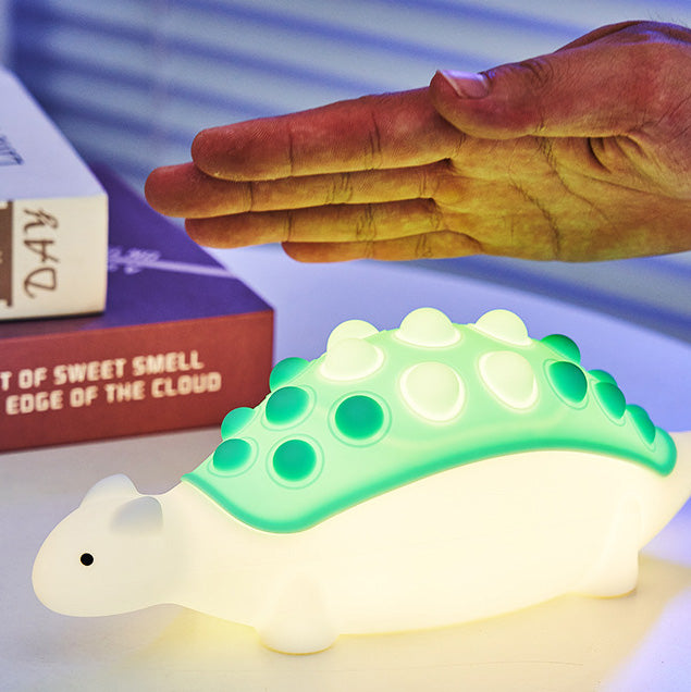 Veilleuse LED en silicone souple en forme de dinosaure - Cadeau idéal pour les enfants et les filles