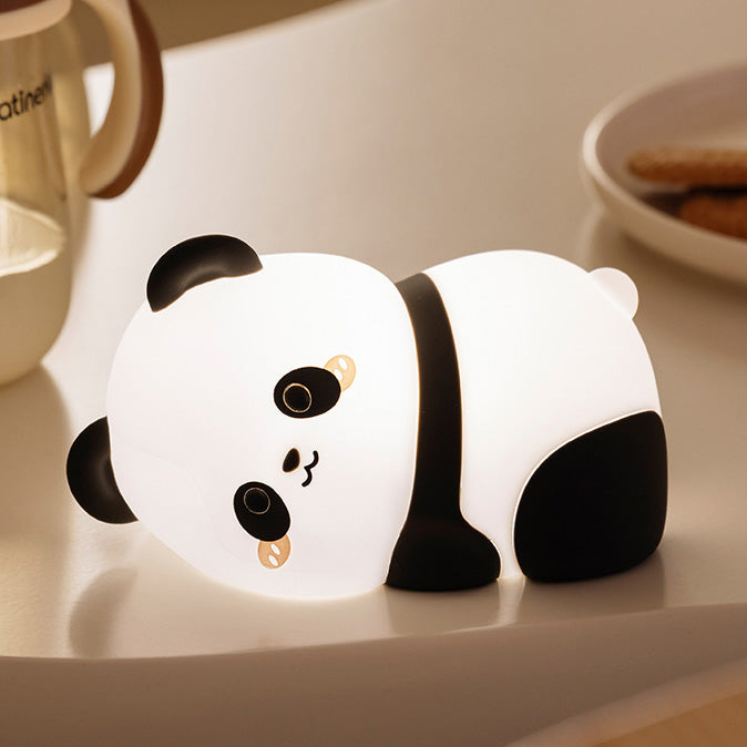 Veilleuse LED en silicone souple en forme de panda coquin - Cadeau idéal pour les enfants et les filles