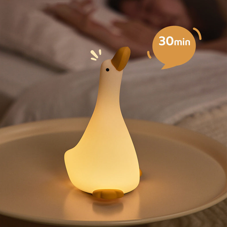 Squishy Silikon Aufwärtsschauende Ente LED-Nachtlicht - Perfektes Geschenk für Kinder und Mädchen