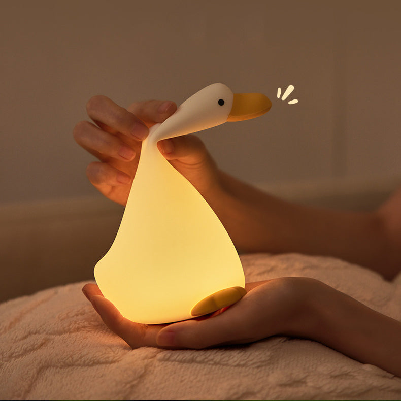 Squishy Silikon Aufwärtsschauende Ente LED-Nachtlicht - Perfektes Geschenk für Kinder und Mädchen