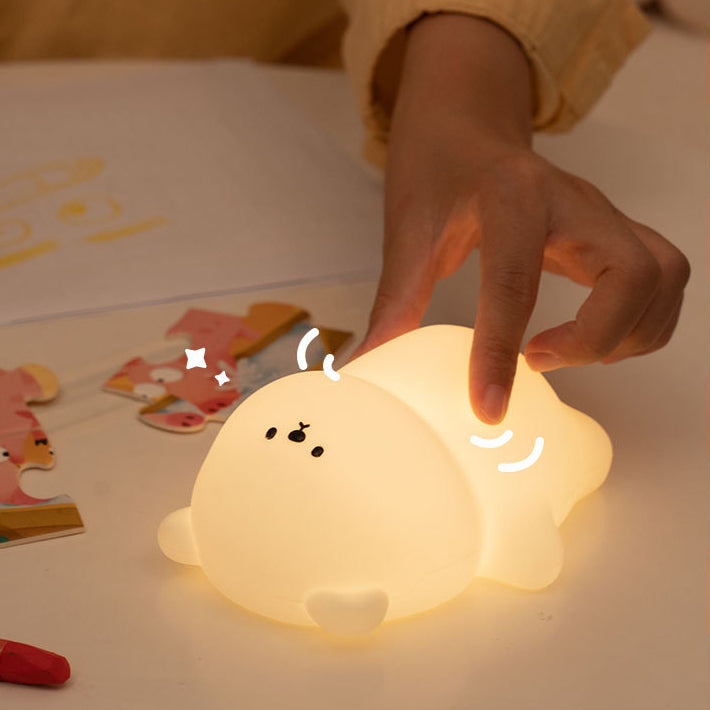 Chubby Bear Nachtlicht 8 Farben LED Squishy Silikon Tap Lampe Bestes Geschenk für Baby und Mädchen