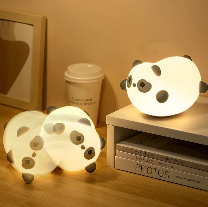 Veilleuse LED en silicone souple en forme de panda - Cadeau idéal pour les enfants et les filles