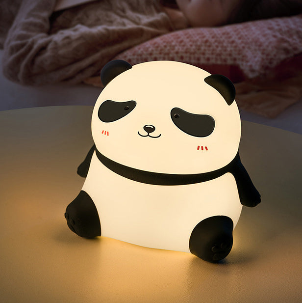 Squishy Relaxed Panda LED-Nachtlicht aus Silikon – perfektes Geschenk für Kinder und Mädchen