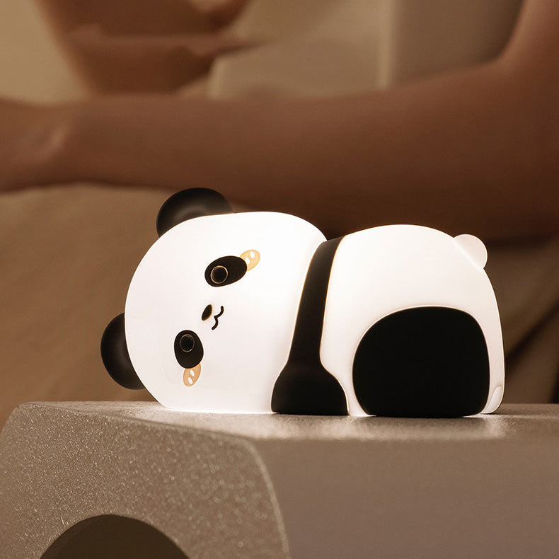 Veilleuse LED en silicone souple en forme de panda coquin - Cadeau idéal pour les enfants et les filles