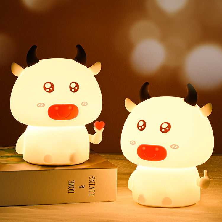 Cow Night Light LED Squishy Silicone Lamp Best Gift for Baby and Girl