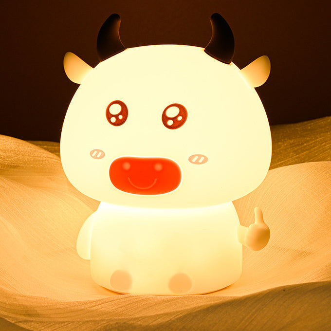 Cow Night Light LED Squishy Silicone Lamp Best Gift for Baby and Girl