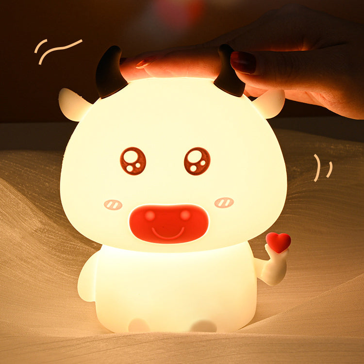 Cow Night Light LED Squishy Silicone Lamp Best Gift for Baby and Girl