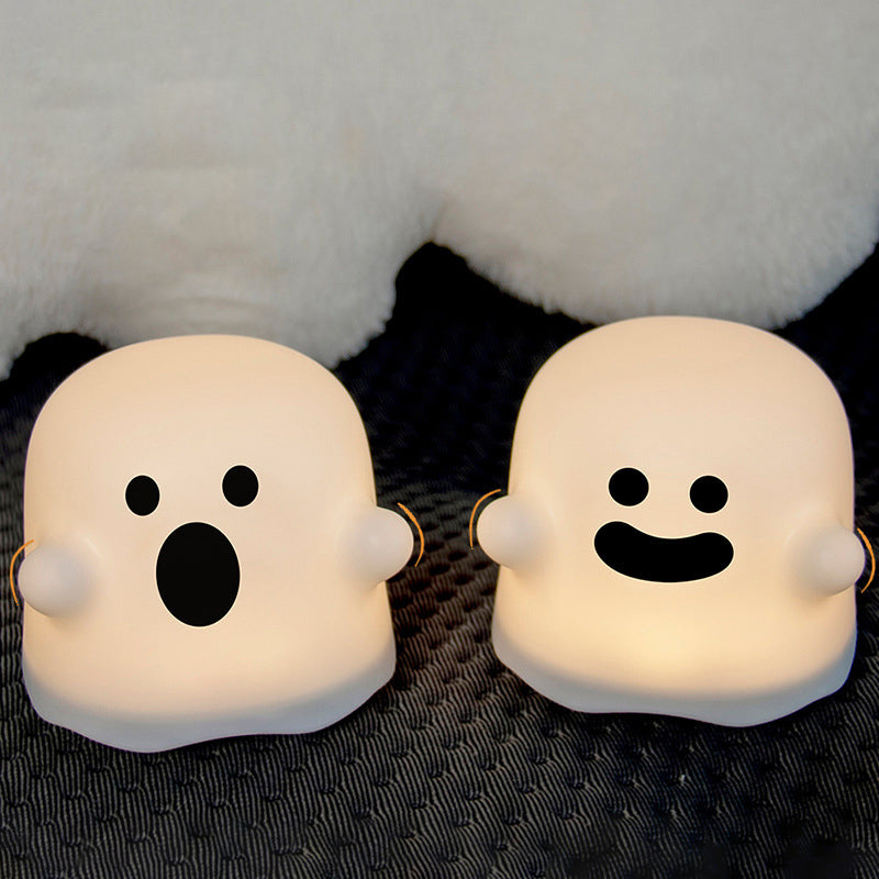 Lampe de nuit LED fantôme d'Halloween Squishy Tap Tap