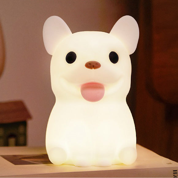 Lampe de nuit LED Bulldog Squishy Tap Tap