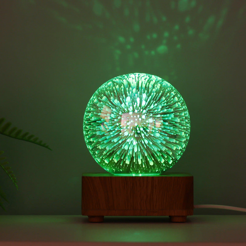 Lampe d'ambiance de bureau en forme de sphère de feu d'artifice, meilleur cadeau pour soulager le stress