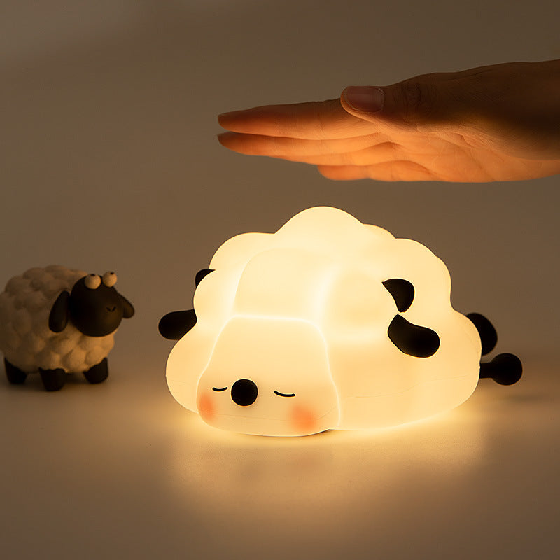 Lampe veilleuse LED Squishy Tap Tap en forme de petit mouton