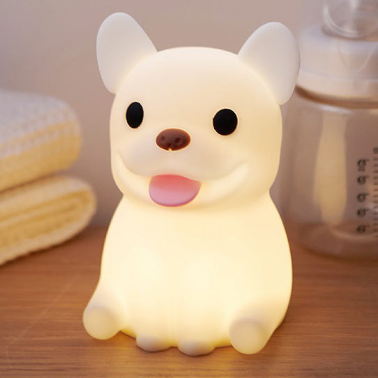 Lampe de nuit LED Bulldog Squishy Tap Tap