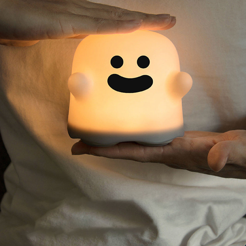 Lampe de nuit LED fantôme d'Halloween Squishy Tap Tap