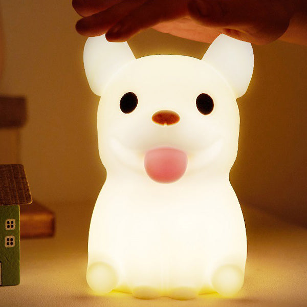 Lampe de nuit LED Bulldog Squishy Tap Tap