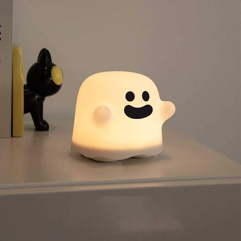 Lampe de nuit LED fantôme d'Halloween Squishy Tap Tap