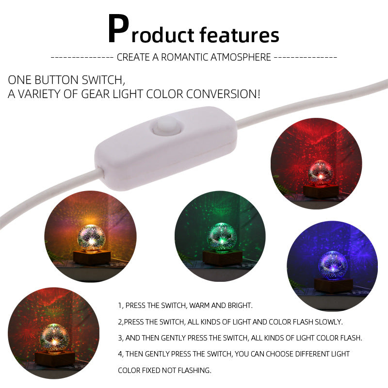 Firework Sphere Desk Atmosphere Lamp Best Gift Stress Relief