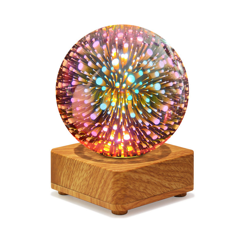 Lampe d'ambiance de bureau en forme de sphère de feu d'artifice, meilleur cadeau pour soulager le stress